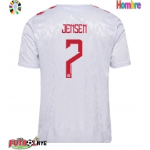 Camiseta Dinamarca Mathias Jensen #7 Visitante Equipación Eurocopa 2024 manga corta